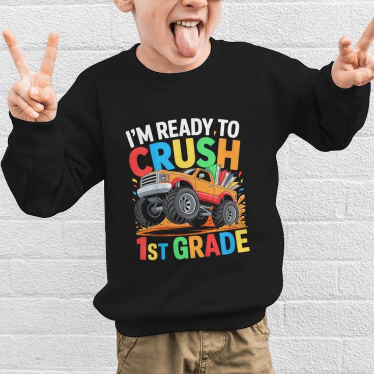 Kids I'm Ready To Crush 1st Grade Shirt Back To School Boy Graphic Kid Sweatshirt Kids I'm Ready To Crush 1st Grade Shirt Back To School Boy Graphic Kid Sweatshirt