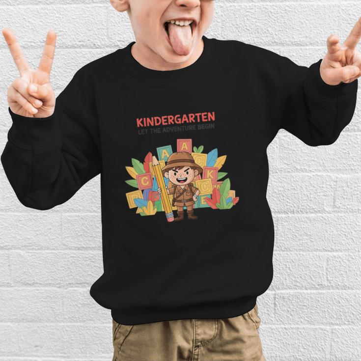 Kindergarten Adventure Explorer Back To School Graphic Kid Sweatshirt