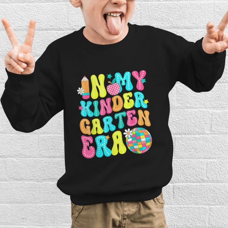 In My Kindergarten Era Groovy Back To School Graphic Kid Sweatshirt In My Kindergarten Era Groovy Back To School Graphic Kid Sweatshirt