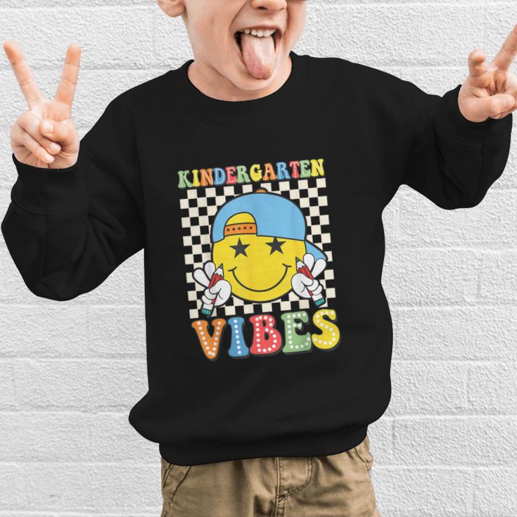 Kindergarten Vibes Kid Back To School Class Kindergarten Boy Graphic Kid Sweatshirt Kindergarten Vibes Kid Back To School Class Kindergarten Boy Graphic Kid Sweatshirt