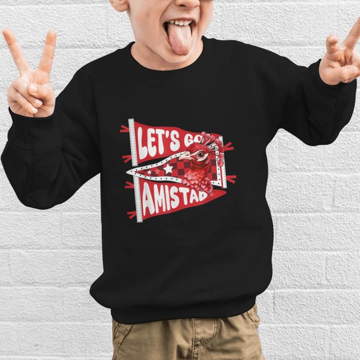 Let's Go Amistad Friendship Back To School Spirit Graphic Kid Sweatshirt Let's Go Amistad Friendship Back To School Spirit Graphic Kid Sweatshirt