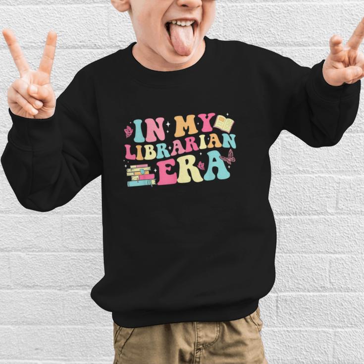 In My Librarian Era Last Day Of School Back To School Graphic Kid Sweatshirt In My Librarian Era Last Day Of School Back To School Graphic Kid Sweatshirt