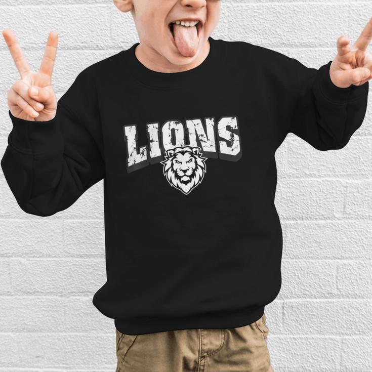 Lions Back To School Spirit Graphic Kid Sweatshirt