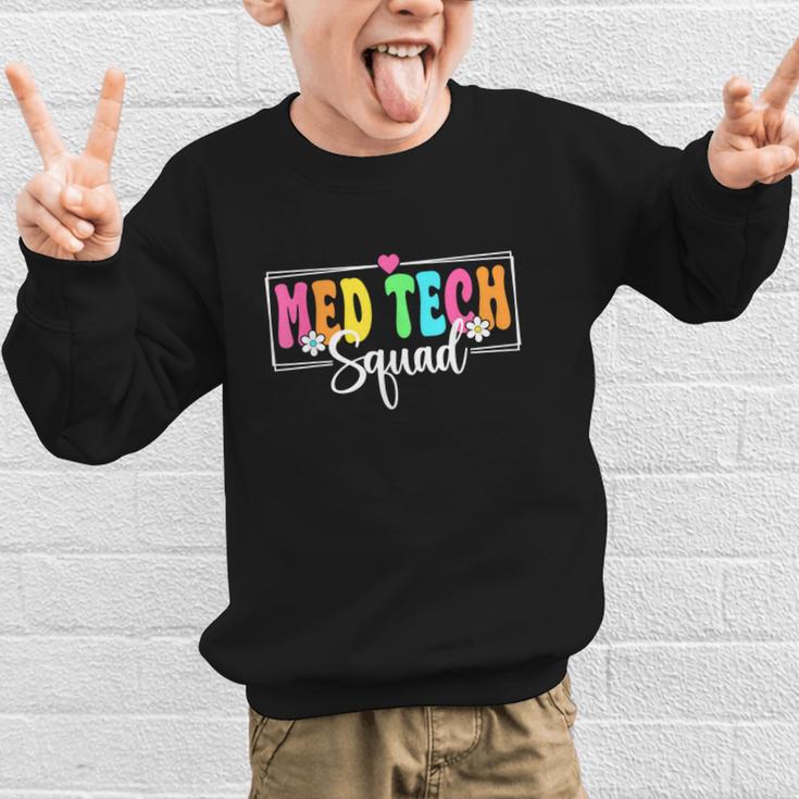 Med Tech Squad Back To School Med Technician Crew Graphic Kid Sweatshirt Med Tech Squad Back To School Med Technician Crew Graphic Kid Sweatshirt