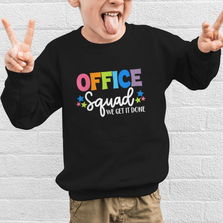 Office Squad We Get It Done Back To School First Day Graphic Kid Sweatshirt