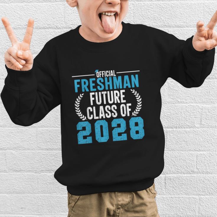 Official Freshman Future Class Of 2028 Back To School Graphic Kid Sweatshirt