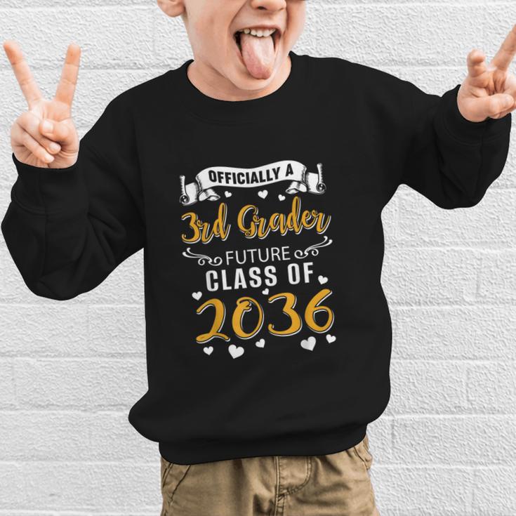 Officially a 3rd Grader Future Class Of 2036 Back To School Graphic Kid Sweatshirt