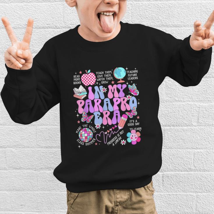 In My Parapro Era Paraprofessional First Day Back To School Graphic Kid Sweatshirt In My Parapro Era Paraprofessional First Day Back To School Graphic Kid Sweatshirt