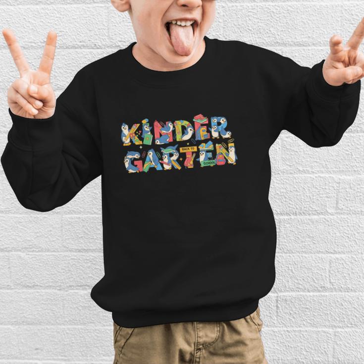 Penguin Kindergarten Back To School Kids Boys Girls Graphic Kid Sweatshirt