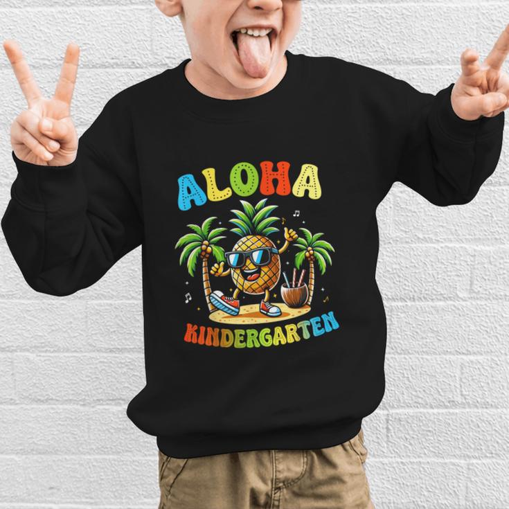 Pinapple Beach Back To School Day Aloha Kindergarten Graphic Kid Sweatshirt Pinapple Beach Back To School Day Aloha Kindergarten Graphic Kid Sweatshirt