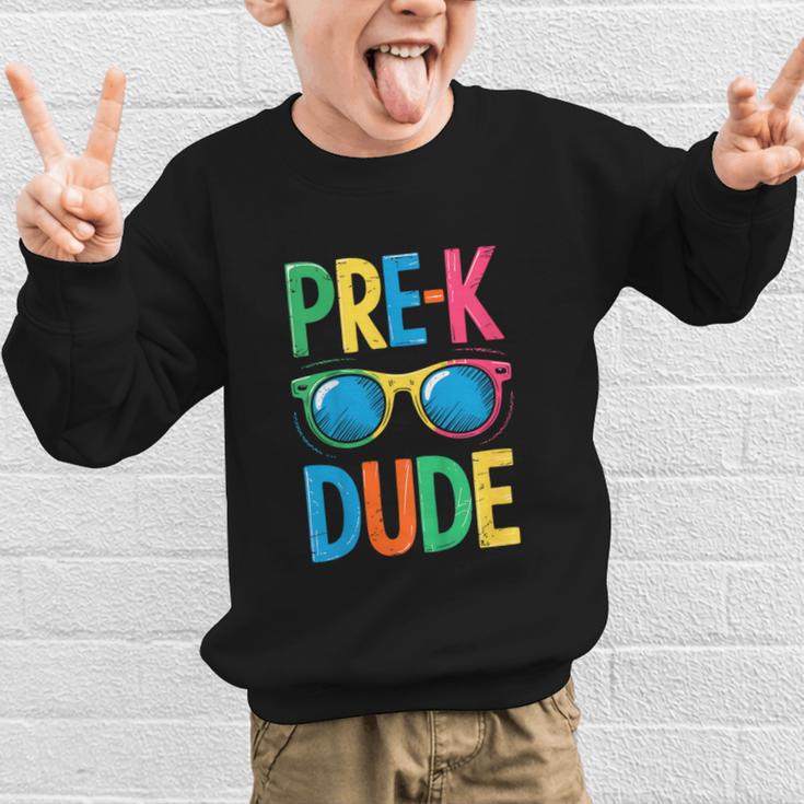 Pre-K Dude Shirt Back To School First Day Of Preschool Boy Graphic Kid Sweatshirt Pre-K Dude Shirt Back To School First Day Of Preschool Boy Graphic Kid Sweatshirt