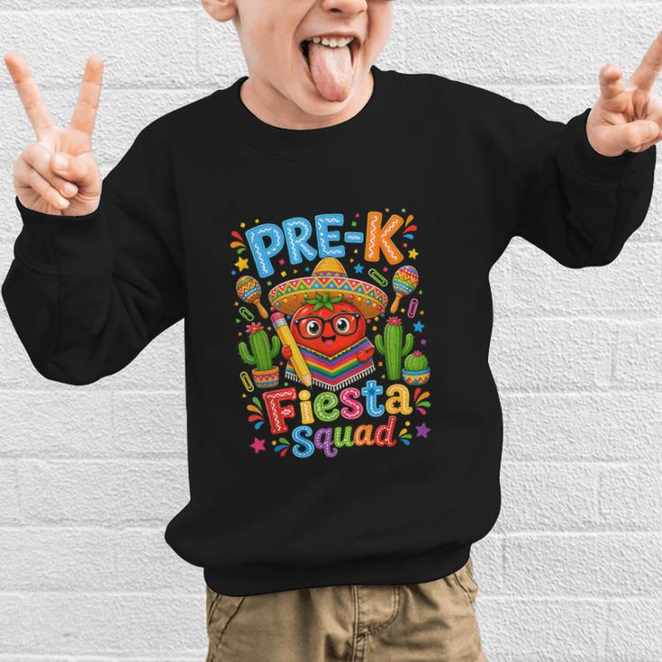 Pre-K Fiesta Squad Cute Tomato Back To School Party Graphic Kid Sweatshirt Pre-K Fiesta Squad Cute Tomato Back To School Party Graphic Kid Sweatshirt