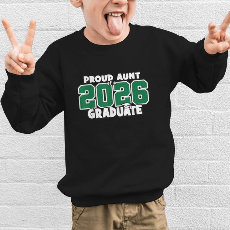 Proud Aunt Of 2026 Graduate Matching Back To School G Graphic Kid Sweatshirt Proud Aunt Of 2026 Graduate Matching Back To School G Graphic Kid Sweatshirt