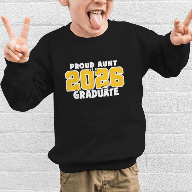 Proud Aunt Of 2026 Graduate Matching Back To School GY Graphic Kid Sweatshirt