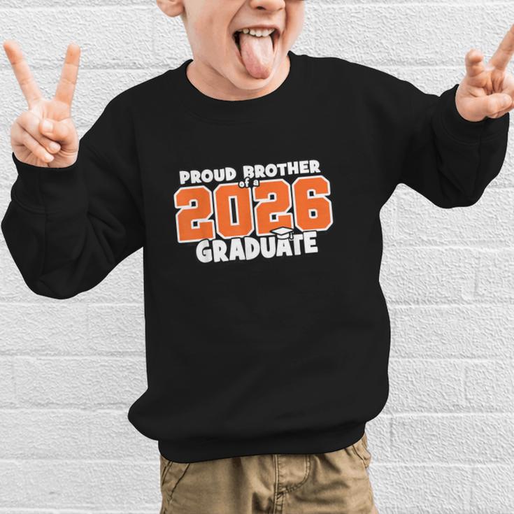 Proud Brother Of 2026 Graduate Matching Back To School O Graphic Kid Sweatshirt Proud Brother Of 2026 Graduate Matching Back To School O Graphic Kid Sweatshirt