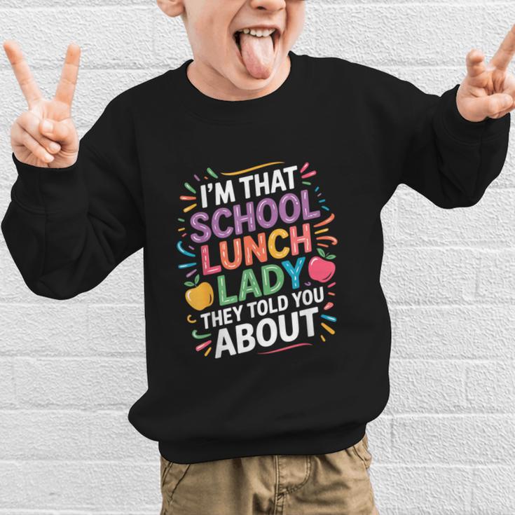Proud Cafeteria Noun Definition Lunch Lady Back To School Graphic Kid Sweatshirt