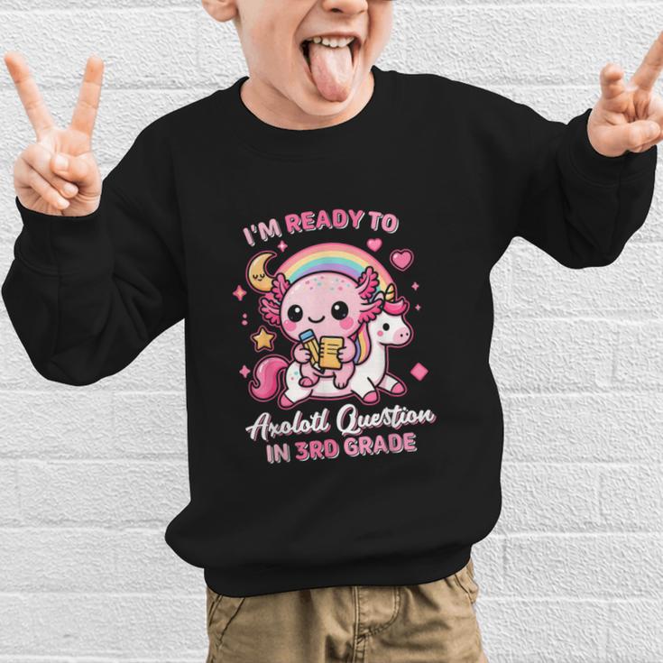 Ready To 3rd Grade Axolotl Questions Back To School Girls Graphic Kid Sweatshirt Ready To 3rd Grade Axolotl Questions Back To School Girls Graphic Kid Sweatshirt