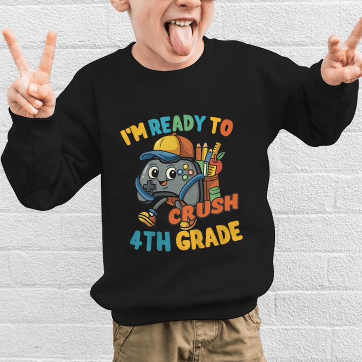 Ready For 4th Grade First Day Back To School Students Graphic Kid Sweatshirt