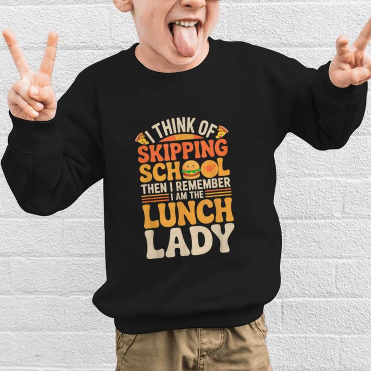 Remember I'm The Lunch Lady Back To School Cafeteria Worker Graphic Kid Sweatshirt