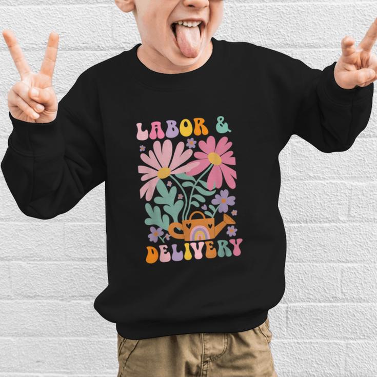 Retro Labor And Delivery Nurse Back To School Men Women Graphic Kid Sweatshirt Retro Labor And Delivery Nurse Back To School Men Women Graphic Kid Sweatshirt