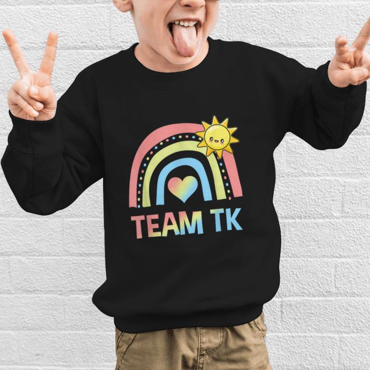 Retro Team TK Back To School Transitional Kindergarten Graphic Kid Sweatshirt Retro Team TK Back To School Transitional Kindergarten Graphic Kid Sweatshirt