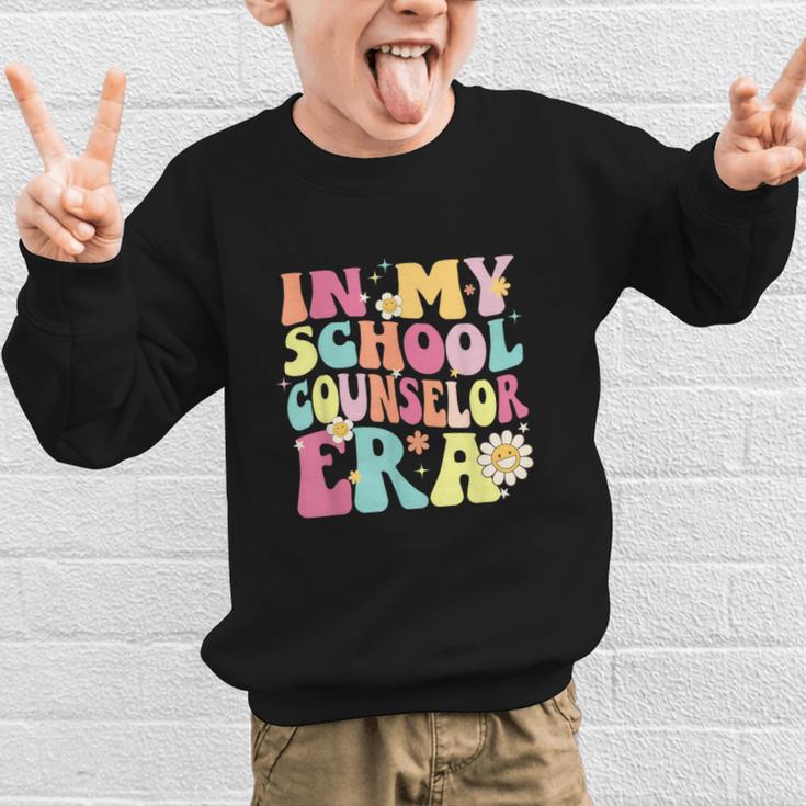 In My School Counselor Era Retro Back To School Counseling Graphic Kid Sweatshirt