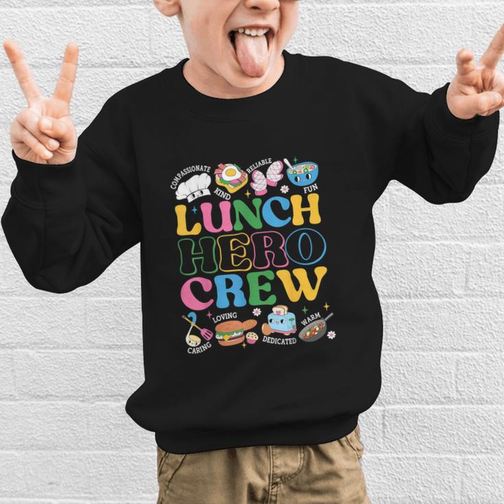 School Lunch Hero Squad Crew Back To School Women Men Graphic Kid Sweatshirt School Lunch Hero Squad Crew Back To School Women Men Graphic Kid Sweatshirt