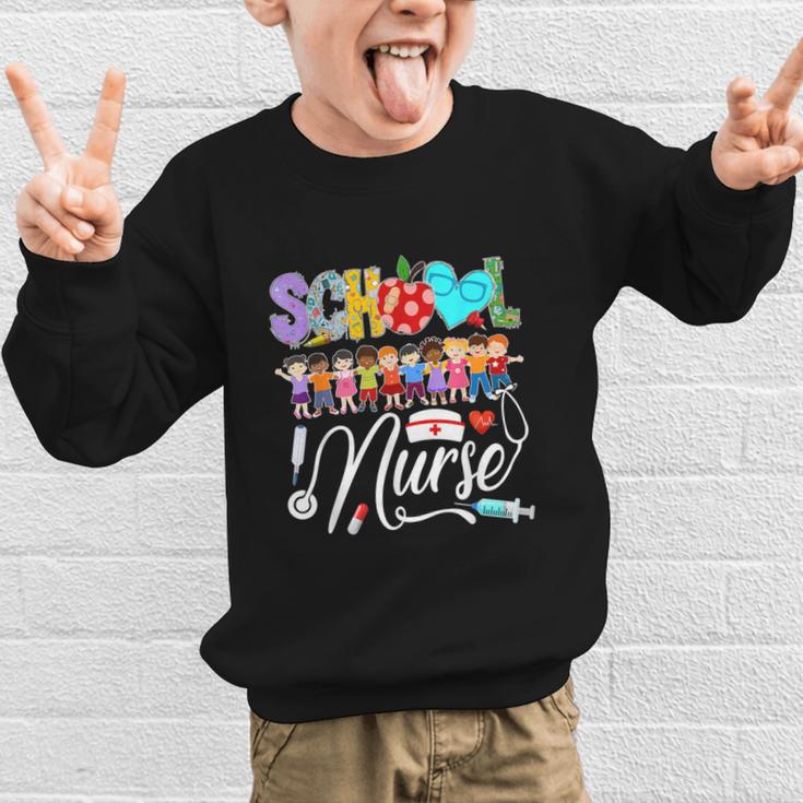School Nurse Back To School First Day Of School Women Graphic Kid Sweatshirt School Nurse Back To School First Day Of School Women Graphic Kid Sweatshirt