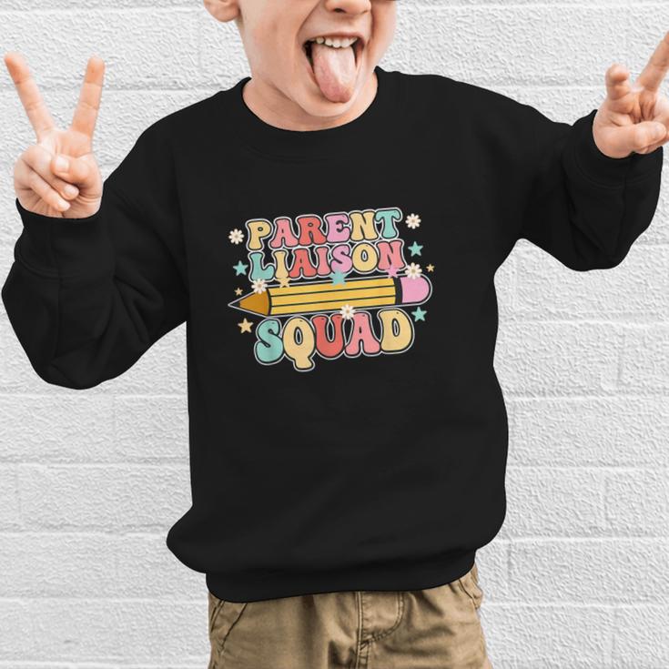 School Parent Liaison Squad Retro Back To School Graphic Kid Sweatshirt