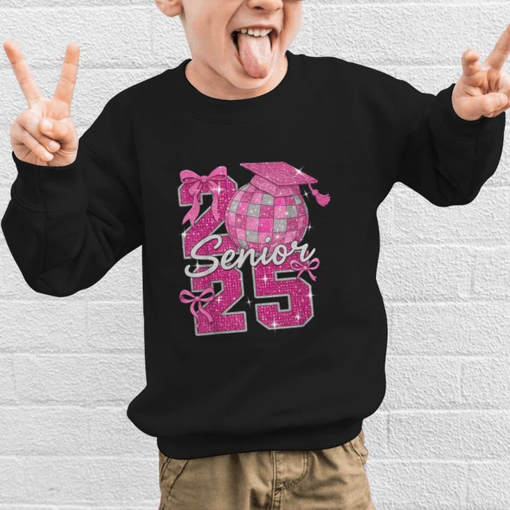 Senior 2025 Class Of 2025 Bows Back To School 2025 Graphic Kid Sweatshirt Senior 2025 Class Of 2025 Bows Back To School 2025 Graphic Kid Sweatshirt