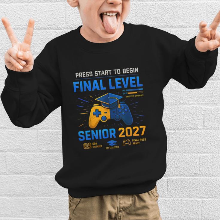 Senior Class Of 2027 Back To School Gamer Senior 2027 Graphic Kid Sweatshirt Senior Class Of 2027 Back To School Gamer Senior 2027 Graphic Kid Sweatshirt