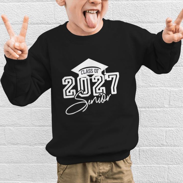 Senior Class Of 2027 Back To School Graduate Senior Year 27 Graphic Kid Sweatshirt