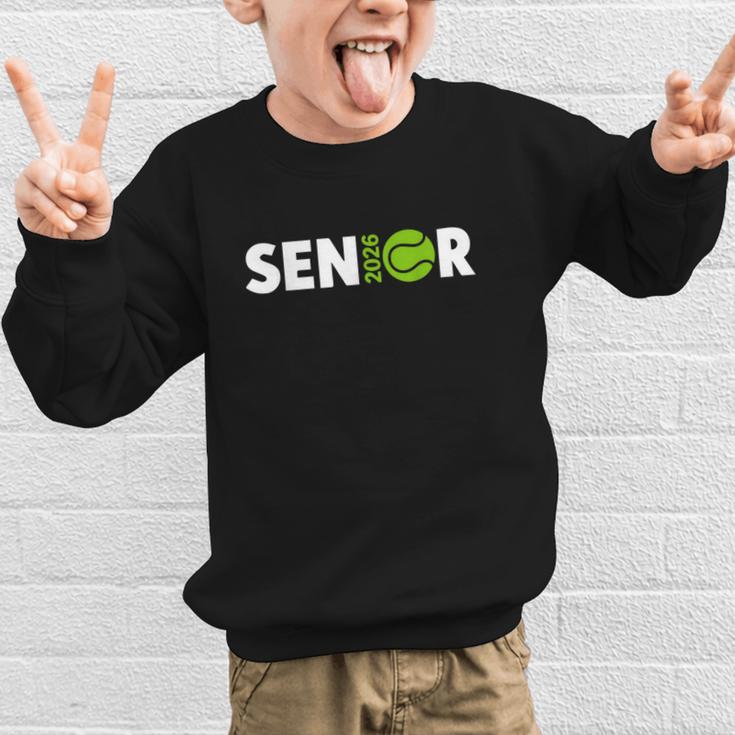 Senior Tennis 2026 Class Of 2026 Graduate Back To School Fun Graphic Kid Sweatshirt Senior Tennis 2026 Class Of 2026 Graduate Back To School Fun Graphic Kid Sweatshirt