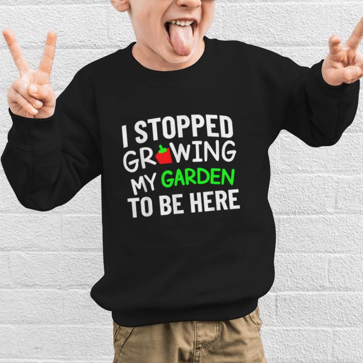 I Stopped Growing My Garden Back To School Gamer Tee Graphic Kid Sweatshirt I Stopped Growing My Garden Back To School Gamer Tee Graphic Kid Sweatshirt