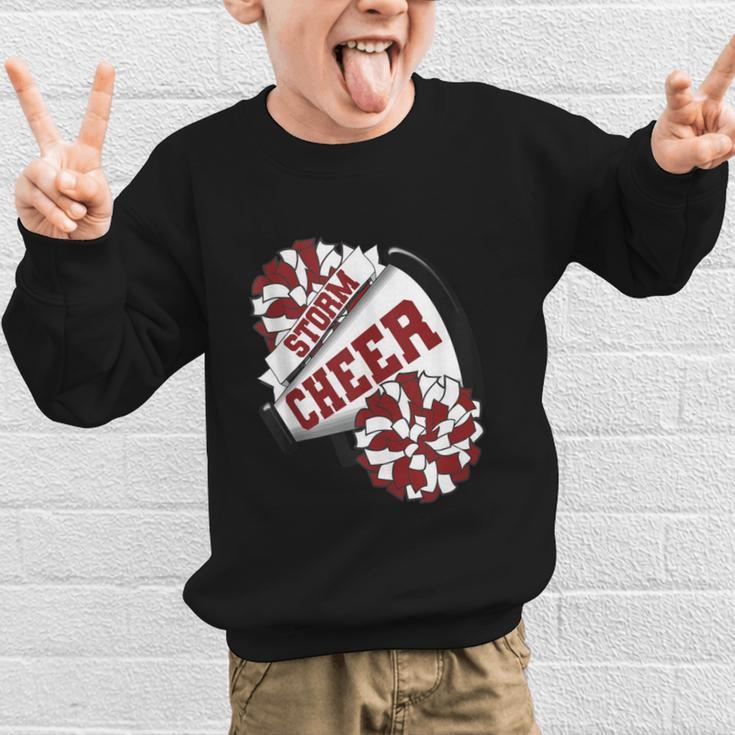 Storm Cheer Back To School Cheerleading Spirit M Graphic Kid Sweatshirt Storm Cheer Back To School Cheerleading Spirit M Graphic Kid Sweatshirt
