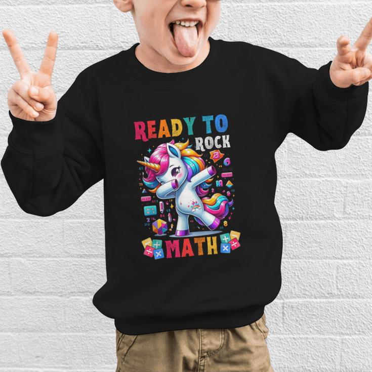Student Back To School Math Squad Kids Girls Smarter Unicorn Graphic Kid Sweatshirt