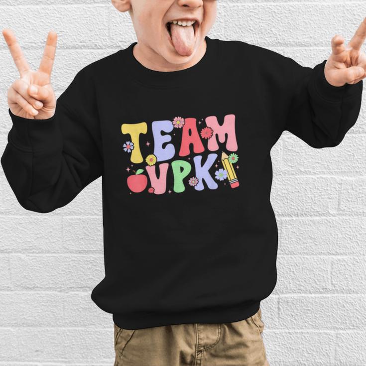 Team VPK First Day Of VPK Back To School VPK Graphic Kid Sweatshirt