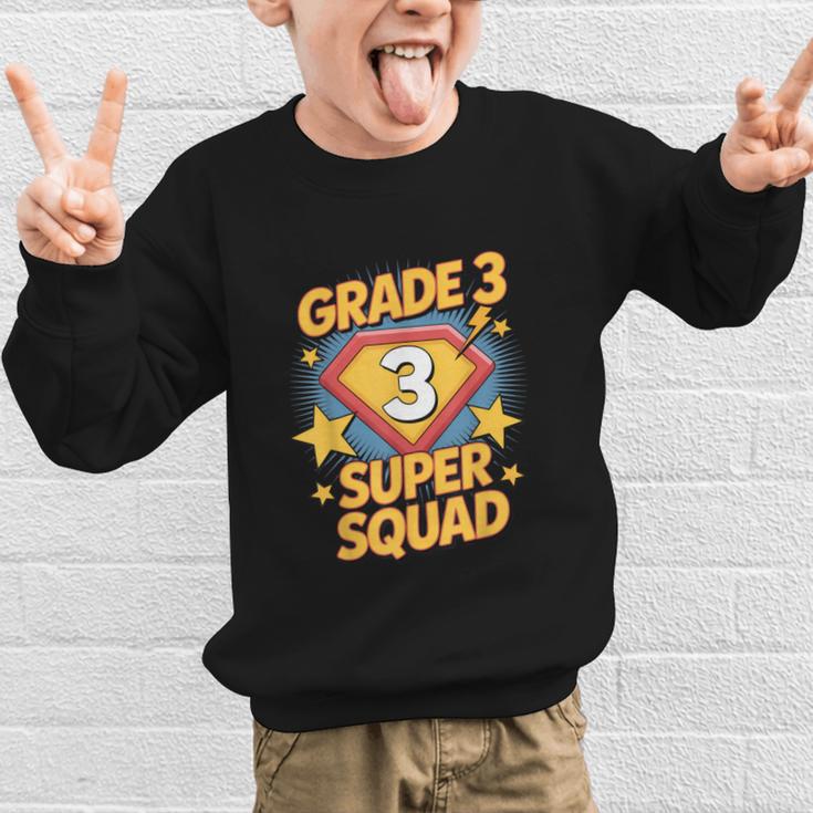 Third Grade Superhero Squad 3rd Year Kids Back To School Graphic Kid Sweatshirt Third Grade Superhero Squad 3rd Year Kids Back To School Graphic Kid Sweatshirt