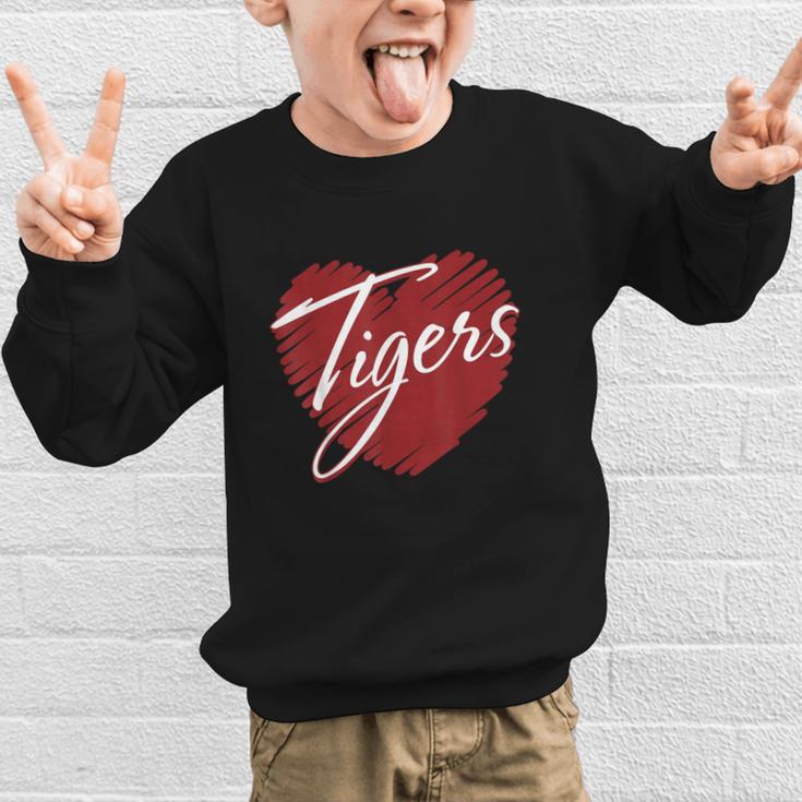 Tigers Heart Back To School Spirit M Graphic Kid Sweatshirt