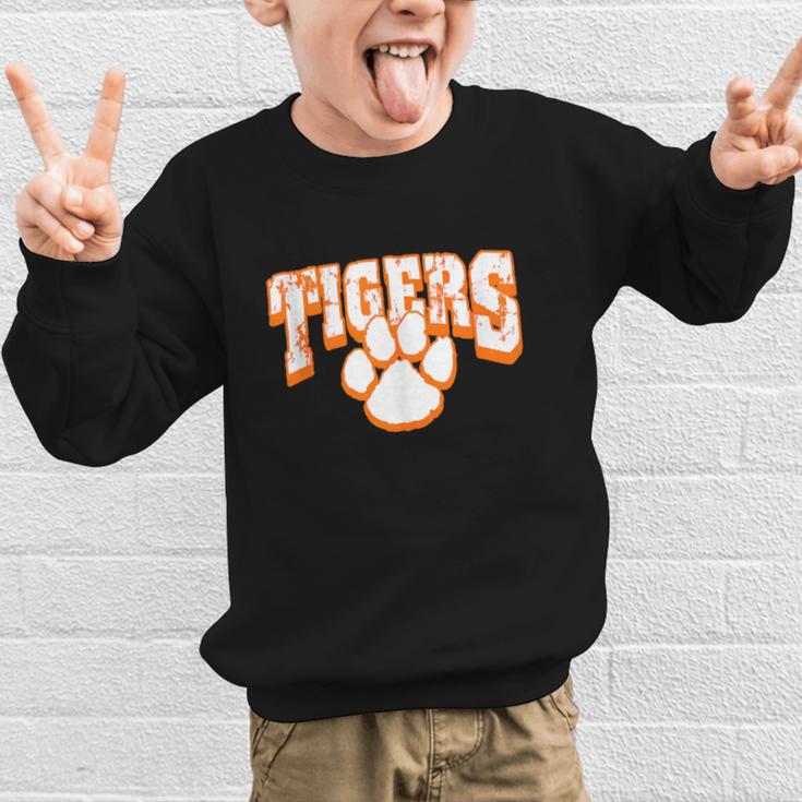 Tigers School Spirit Back To School O Graphic Kid Sweatshirt Tigers School Spirit Back To School O Graphic Kid Sweatshirt