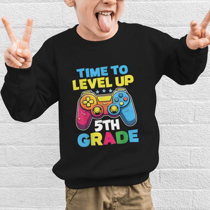 Time To Level Up 5th Grade Video Gamer Kids Back To School Graphic Kid Sweatshirt