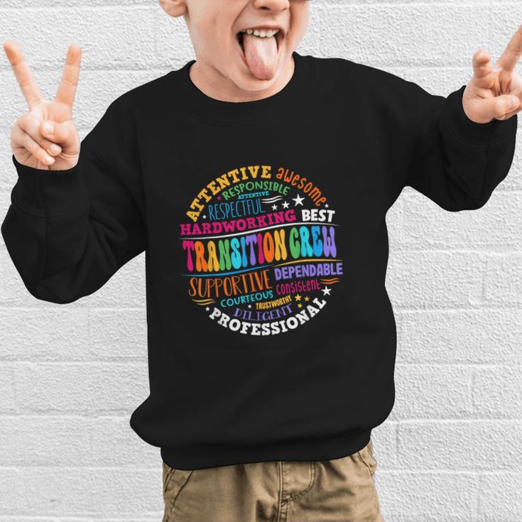 Transition Crew Squad Appreciation Week Back To School Graphic Kid Sweatshirt Transition Crew Squad Appreciation Week Back To School Graphic Kid Sweatshirt