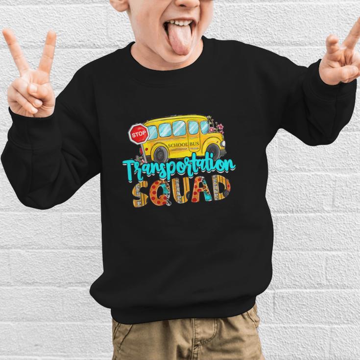 Transportation Squad Bus Driver Back To School Graphic Kid Sweatshirt Transportation Squad Bus Driver Back To School Graphic Kid Sweatshirt