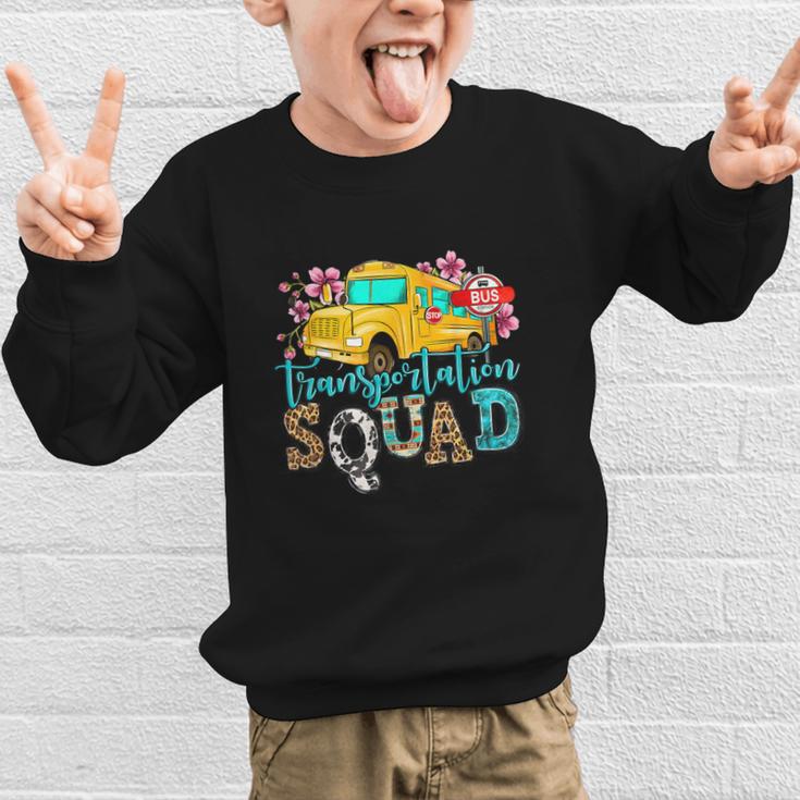 Transportation Squad Bus Driver School Bus Back To School Graphic Kid Sweatshirt Transportation Squad Bus Driver School Bus Back To School Graphic Kid Sweatshirt