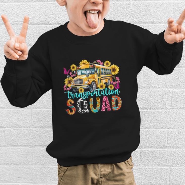 Transportation Squad Driving Bus Driver Back To School Women Graphic Kid Sweatshirt Transportation Squad Driving Bus Driver Back To School Women Graphic Kid Sweatshirt