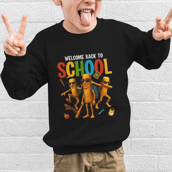 Tung Tung Tung Sahur Back To School Italian Brainrot Meme Graphic Kid Sweatshirt