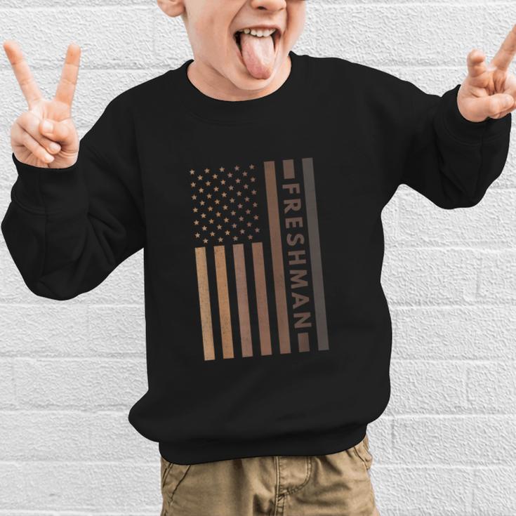 USA Flag Freshman 9th Ninth Grade Back To School Juneteenth Graphic Kid Sweatshirt USA Flag Freshman 9th Ninth Grade Back To School Juneteenth Graphic Kid Sweatshirt