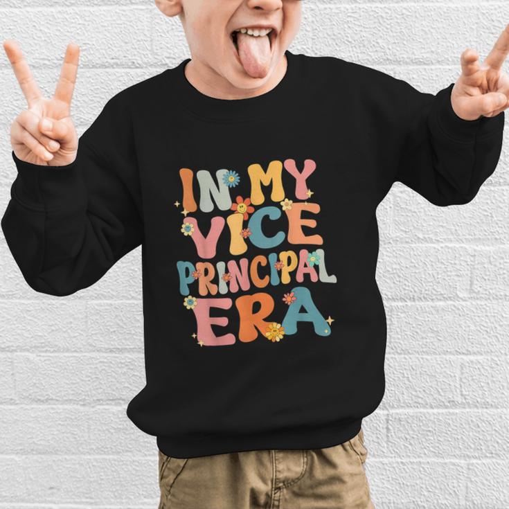 In My Vice Principal Era Groovy Back To School VicePrincipal Graphic Kid Sweatshirt In My Vice Principal Era Groovy Back To School VicePrincipal Graphic Kid Sweatshirt