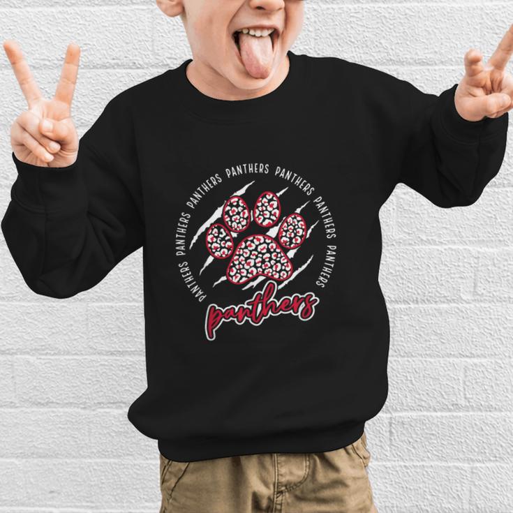 Vintage Panthers School Sports Name Spirit Back To School Graphic Kid Sweatshirt Vintage Panthers School Sports Name Spirit Back To School Graphic Kid Sweatshirt