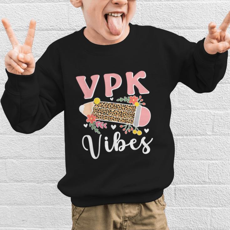 VPK Vibes First Day Of VPK Back To School Graphic Kid Sweatshirt